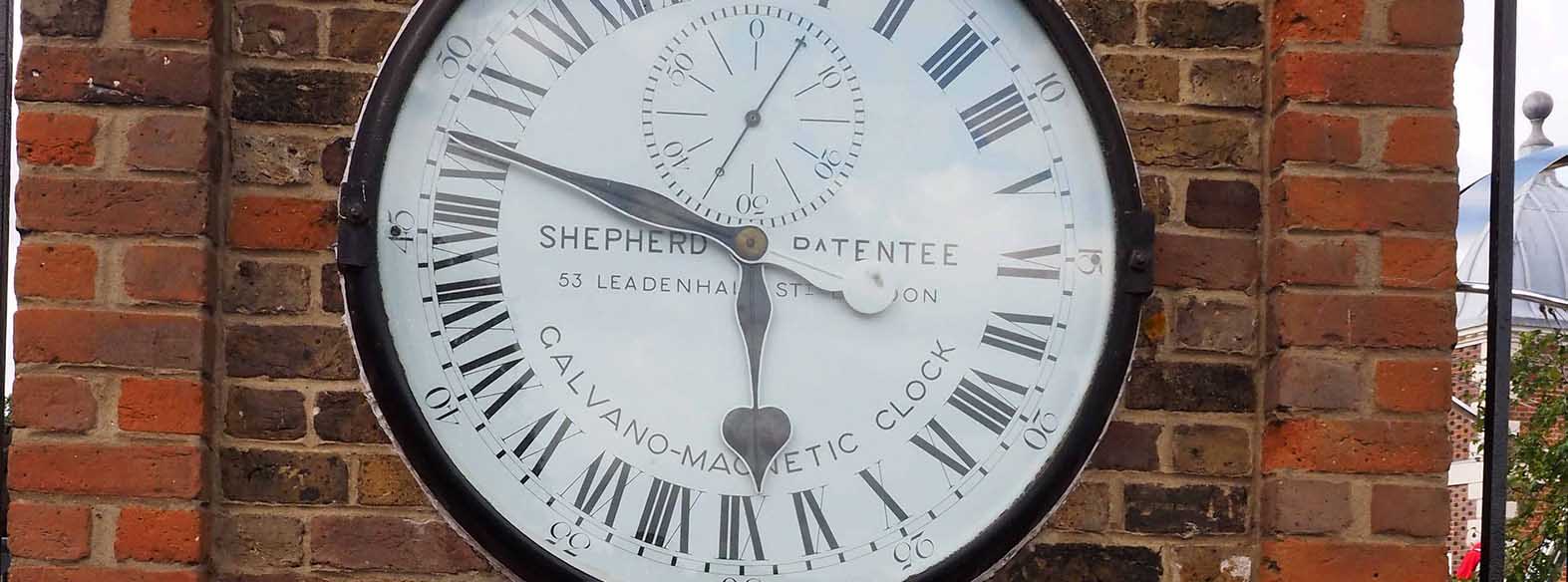 Uhr im Greenwich Observatory