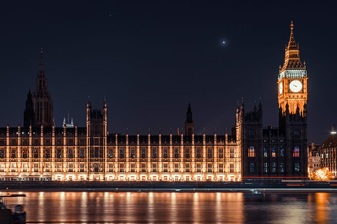 Big Ben London bei Nacht