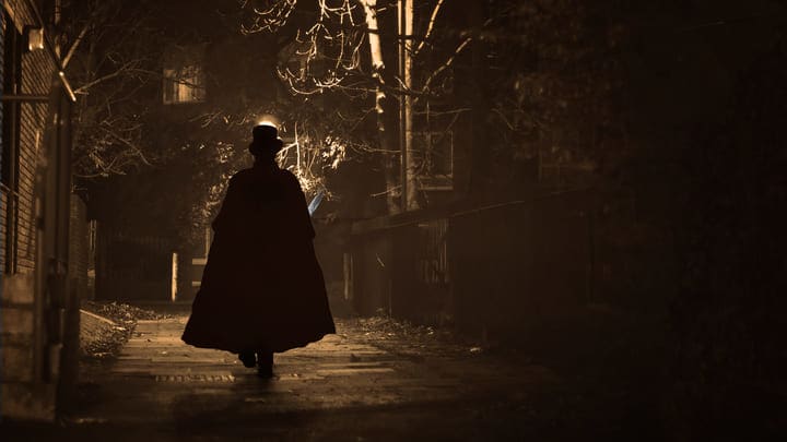 Actor posing as Jack the Ripper in misty London streets